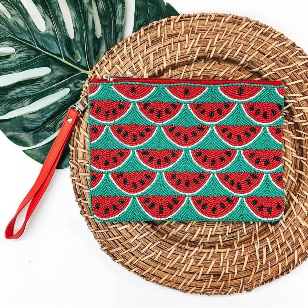 WATERMELON SEED BEADED CLUTCH 🍉